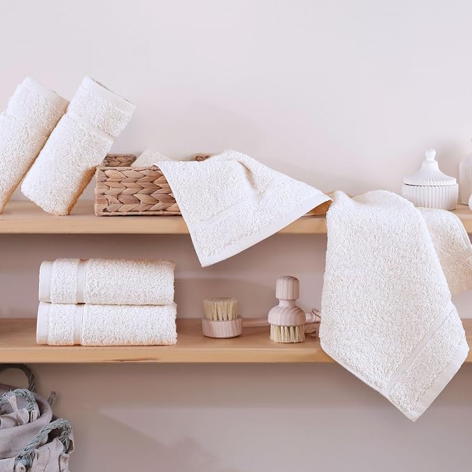 Hawmam Linen Luxury Cotton Washcloths 13x13 Inch - Image 2