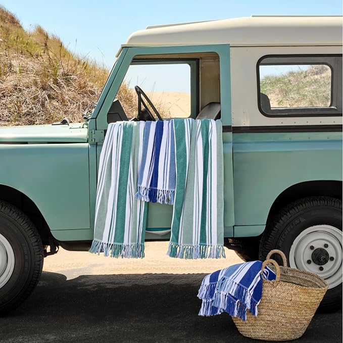 Laguna Beach Textile Co. Striped Cabana Beach Towel - Image 2
