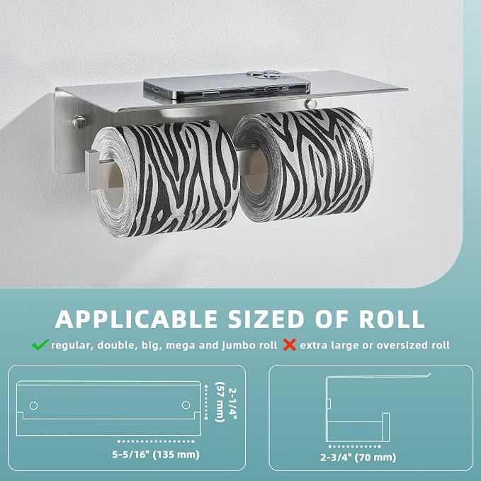 Angle Simple Bathroom Toilet Paper Holder, SUS 304 Stainless Steel Toilet - Image 7