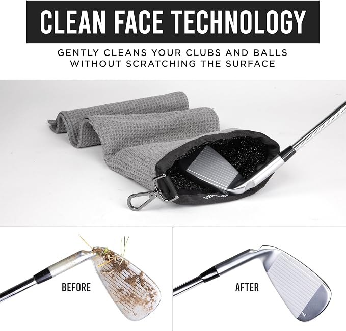 Club Scrub Towel Pro, Golf Club and Ball Cleaning Pouch - Image 4