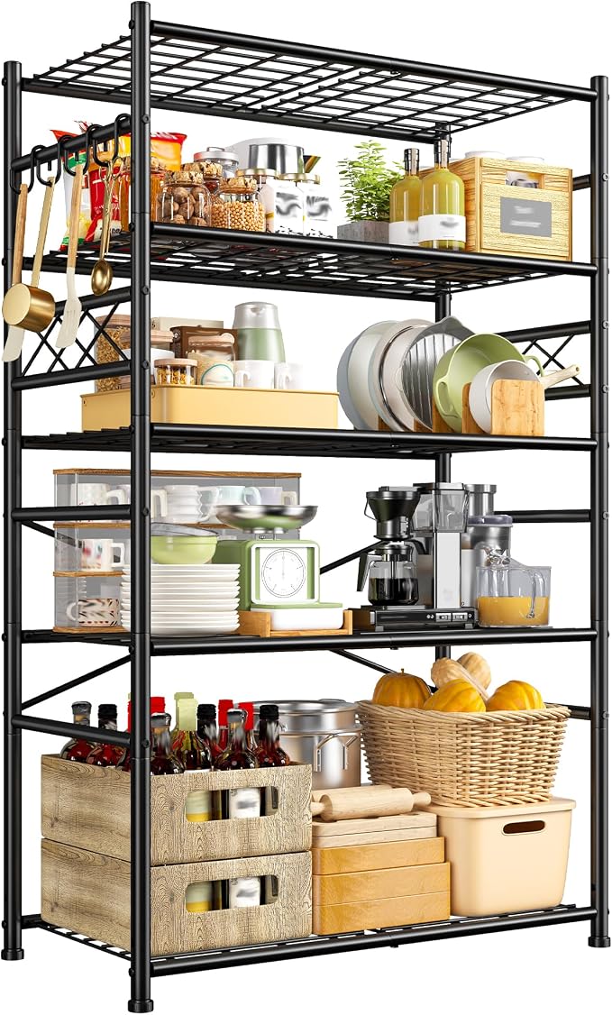 Storage Shelves 5-Tier Large Capacity Metal Shelving by Durayloly