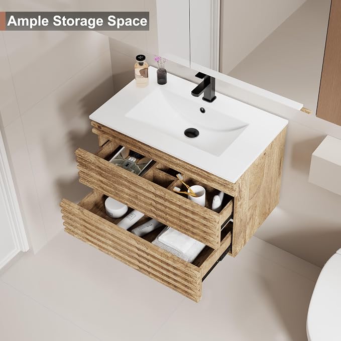 LUCKWIND 30" Floating Bathroom Vanity - Image 4