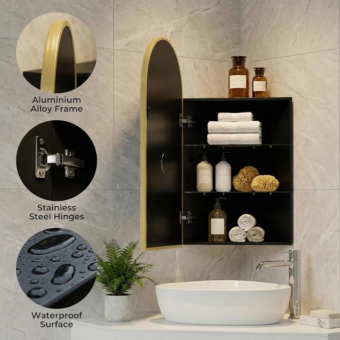 LED Corner Medicine Cabinet - Image 6