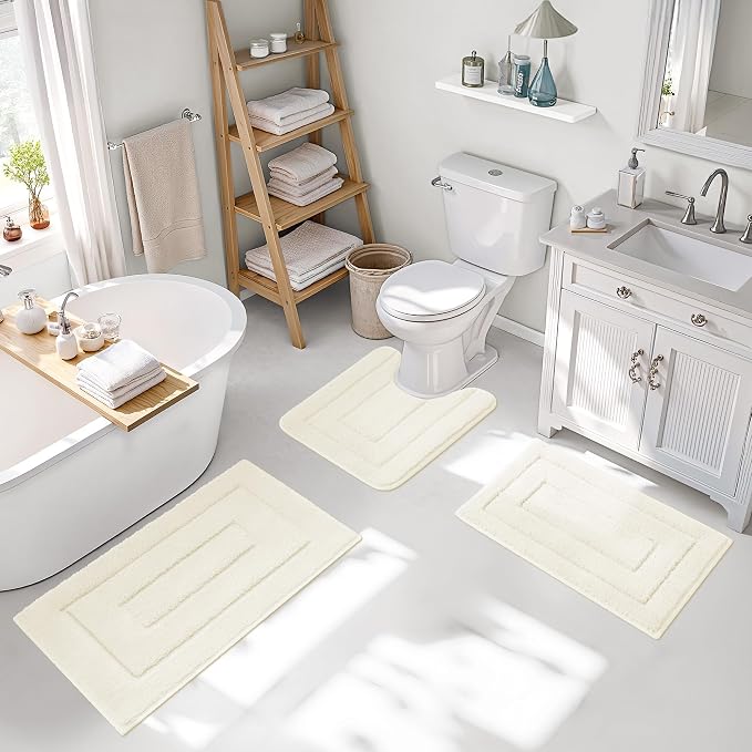 GRANNY SAYS Bathroom Rugs Sets 3 Piece, Soft Absorbent Microfiber Bath Mats - Image 8