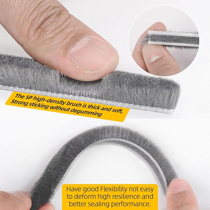 40FT Brush Weather Stripping Door Window Seal - Image 3