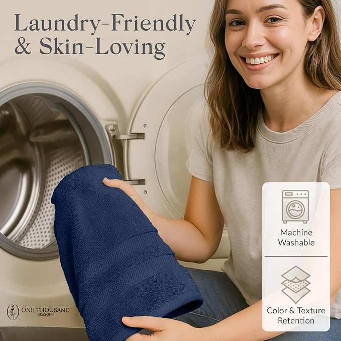 Premium Staple Cotton Bathroom Towel Set - Image 8