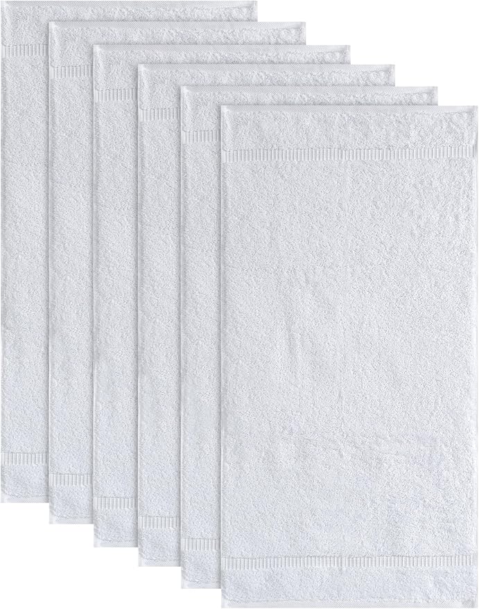 SALBAKOS 100% Turkish Cotton Hand Towel Set of 6 16x30 inch | Heirloom Quality - Image 7