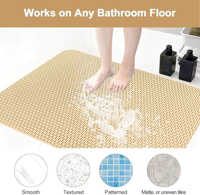 Extra Large Shower Mat: 47"x32" Non Slip Shower Mats - Image 5