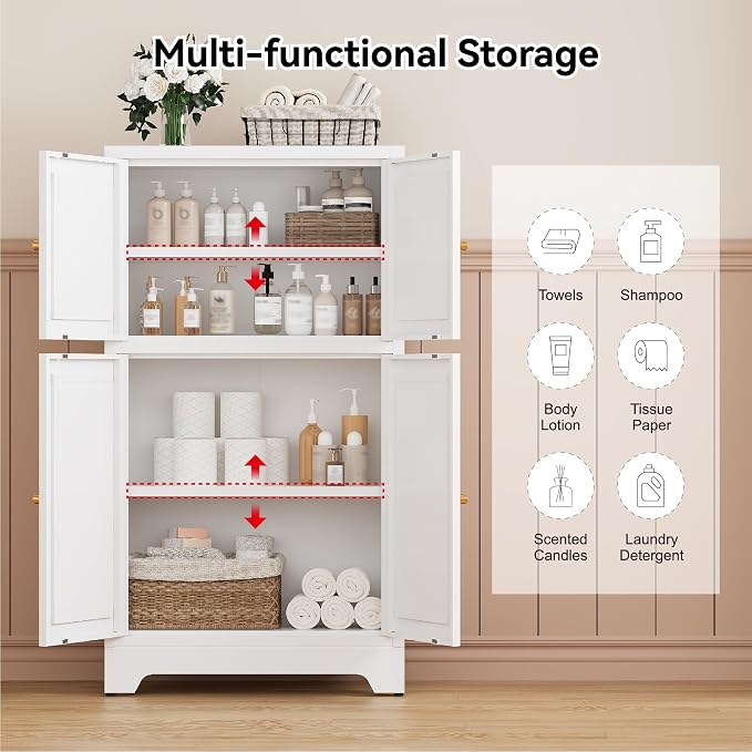 Metal Pantry Cabinet, Tall Kitchen Pantry Storage Cabinet - Image 5