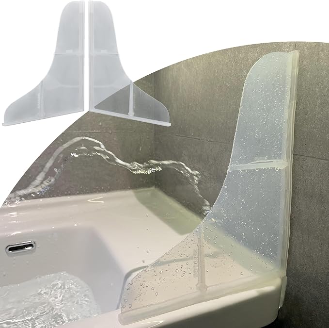Mofason Silicone Shower Splash Guard, Bathroom Shower Water Guard Can Be Used by Mofason