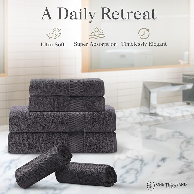Premium Staple Cotton Bathroom Towel Set - Image 5