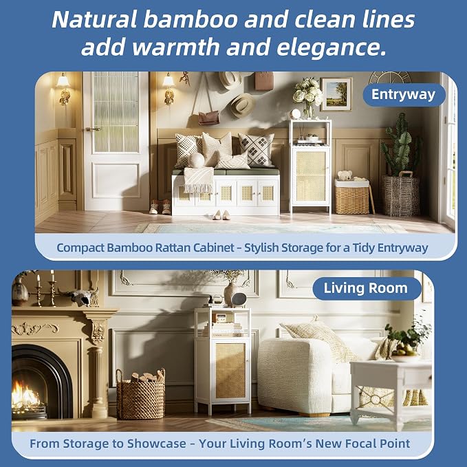 HITNET Bamboo Cabinet, Bathroom Storage Cabinet - Image 7