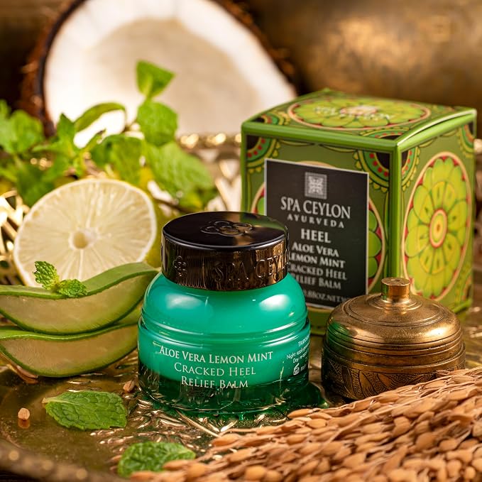 SPA CEYLON Aloe Vera Lemon Mint Cracked Heel Relief Balm | Vegan, Organic Heel - Image 3