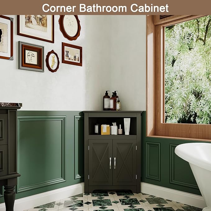 ChooChoo Corner Storage Cabinet, Small Corner Cabinet - Image 3