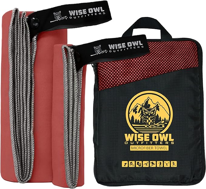 Wise Owl Outfitters Microfiber Camping Towel by WiseOwlOutfitters