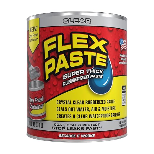 Flex Paste, Waterproof Paintable Putty, Spackle Sealant, Fill Gaps Cracks Holes by FlexSealProducts