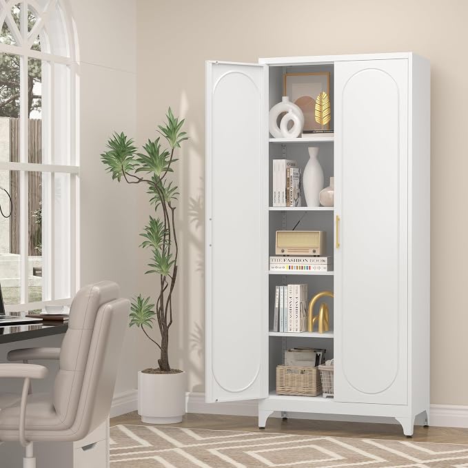 75" Tall Pantry Storage Cabinet, Tall Kitchen Pantry Storage Cabinet - Image 8