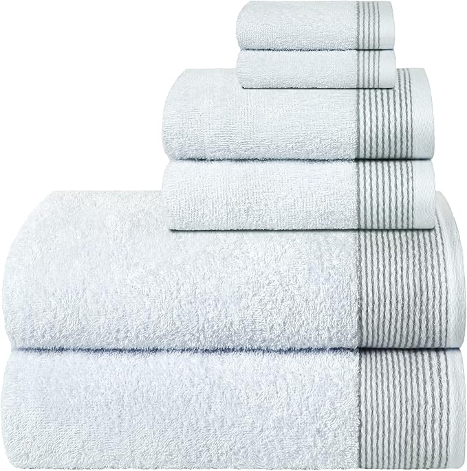 BELIZZI HOME 100% Cotton Ultra Soft 6pcs Towel Set, Includes 2 Bath, 2 Hand & 2 by Unknown