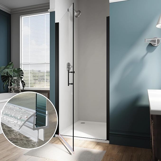 Shower Door Bottom Seal, for 1/2" Thick Framless Glass Door, to Stop Water - Image 7