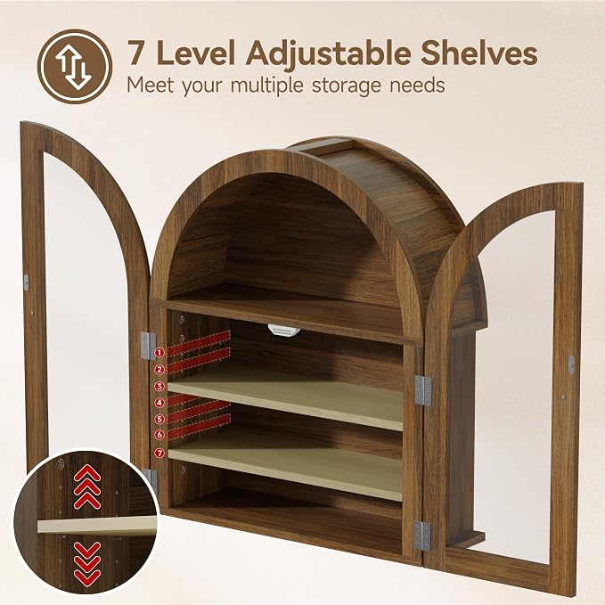 HOACT Arch Bathroom Wall Cabinet - Image 4