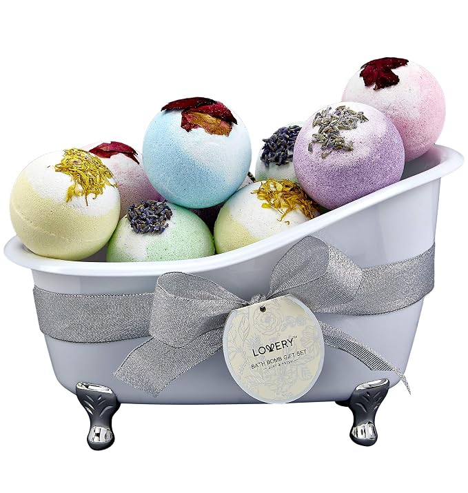 Christmas Gift Baskets for Women Holiday Gift for Teen Girls Bath Bomb Self by LOVERY
