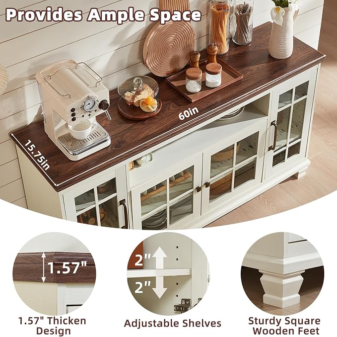 Large Sideboard Buffet Cabinet - Image 7