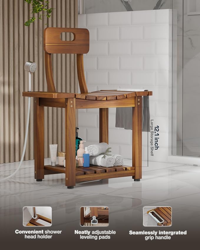 BLUEWEST 23.4'' Shower Chair - Image 2