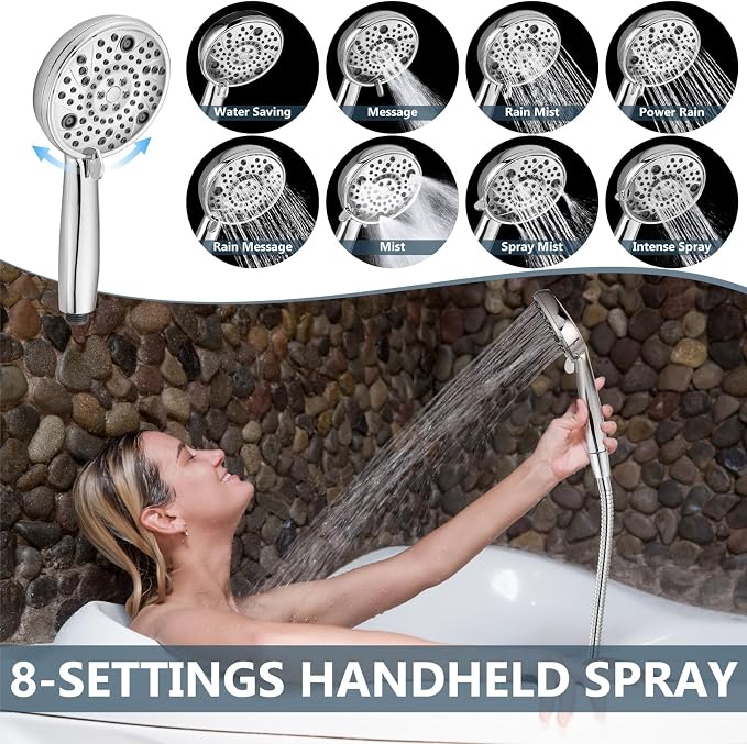 Aolemi 3 Handles Tub Shower Faucet Set - Image 3