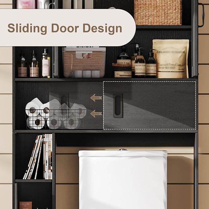 ChooChoo Over The Toilet Storage Cabinet, Farmhouse Bathroom Shelf Over Toilet - Image 6