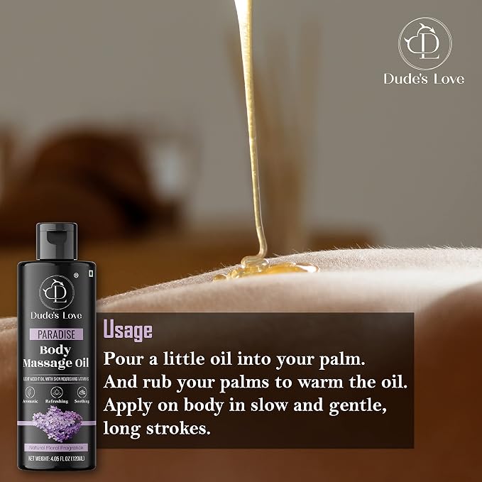 Organic - Lavender Floral Edible Full Body Massage Oil - Relaxing, Calming | No - Image 6