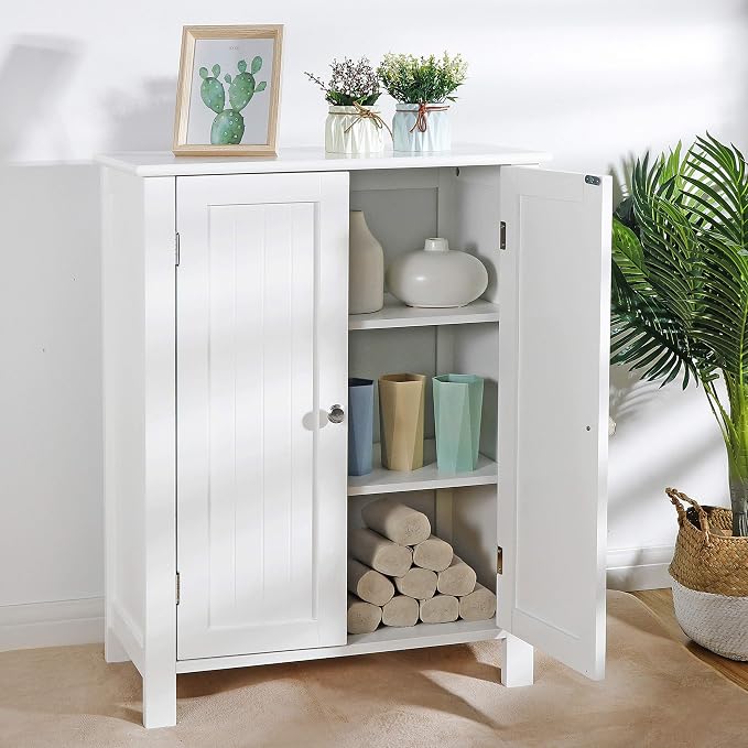 SUPER DEAL Modern Bathroom Floor Storage Cabinet - Image 6