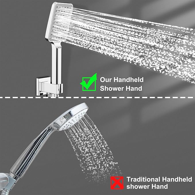 Shower System Modern Rain Brass Faucet Set - Image 3
