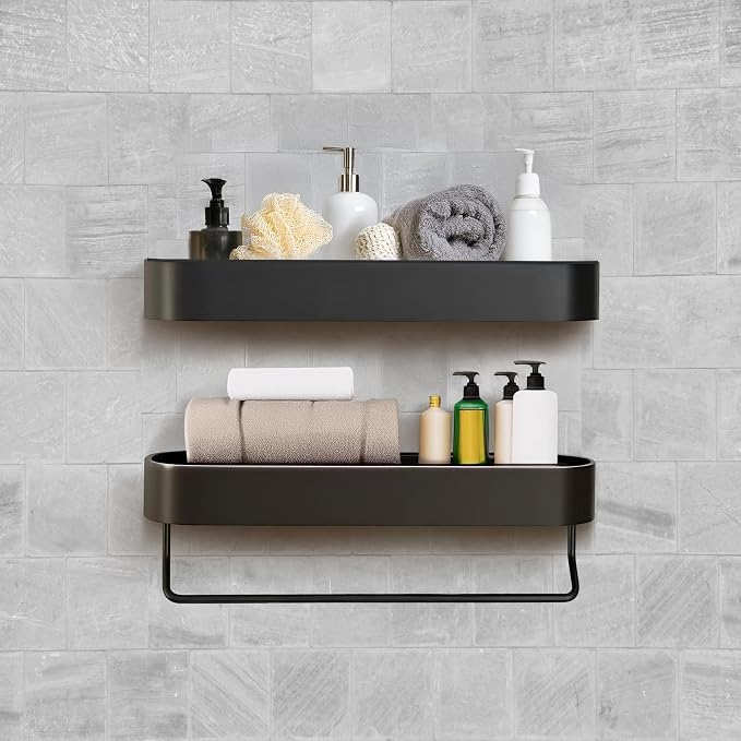 Wall-Mounted Shower Shelf by Unknown