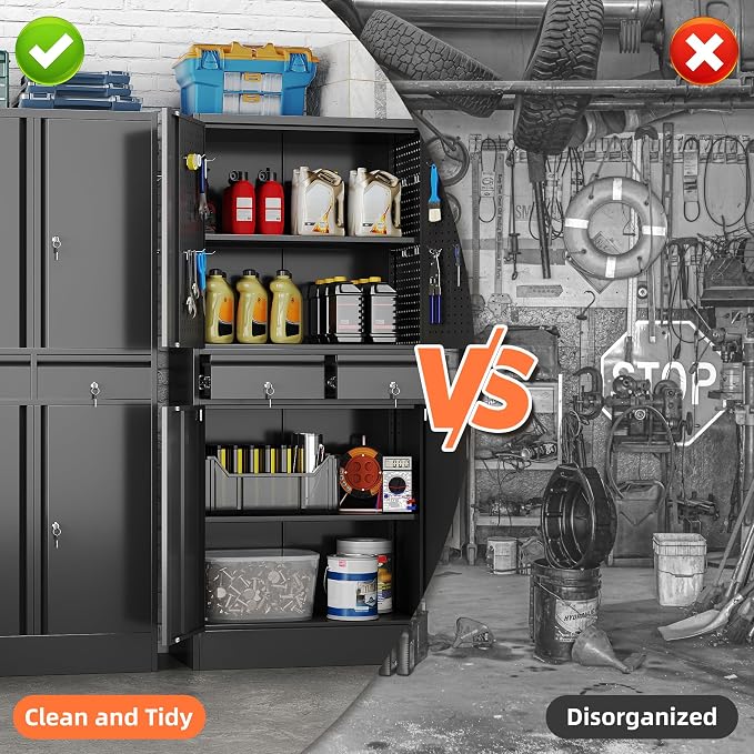 Aobabo 71" H×30" W×15" D Metal Storage Cabinet - Image 6