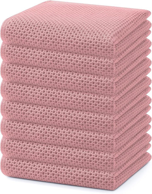 Homaxy 100% Cotton Waffle Weave Kitchen Dish Towels, Ultra Soft Absorbent Quick by Homaxy