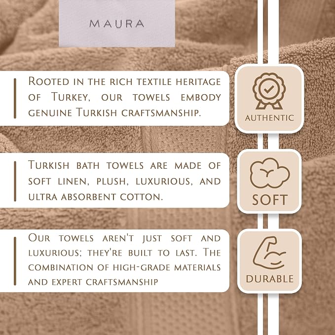MAURA 6-Pack Premium Turkish Washcloth Set - Image 2