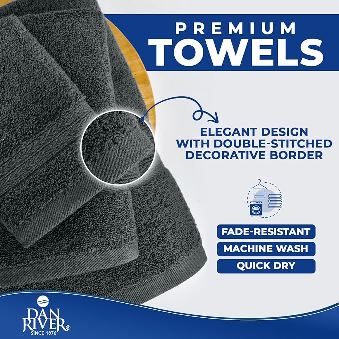 DAN RIVER 8 PC Luxury Bath Towels - Image 6