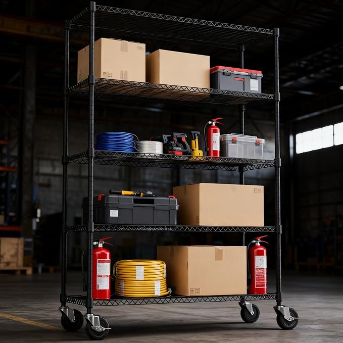 5 Tiers Shelf 1750 lbs Steel Storage Shelving Utility Shelving Unit Steel - Image 7