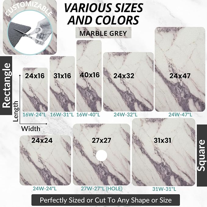 Extra Large Square Shower Mat Non Slip - Image 6