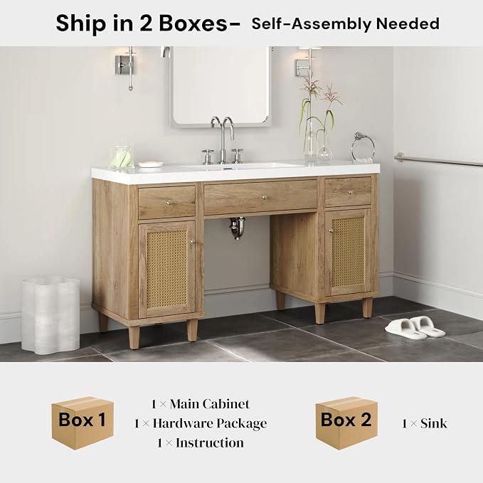 60 Inch ADA Compliant Bathroom Vanity - Image 6