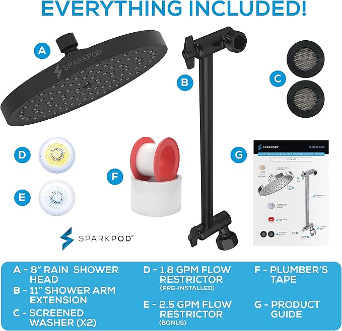 SparkPod Round Rain Shower Head - Image 7