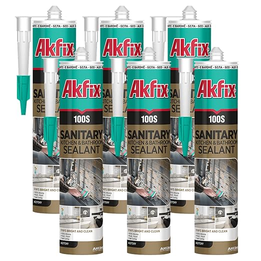 Akfix 100S RTV 100% White Silicone Caulk by Akfix