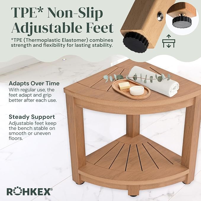 Waterproof Corner Shower Stool - Image 6