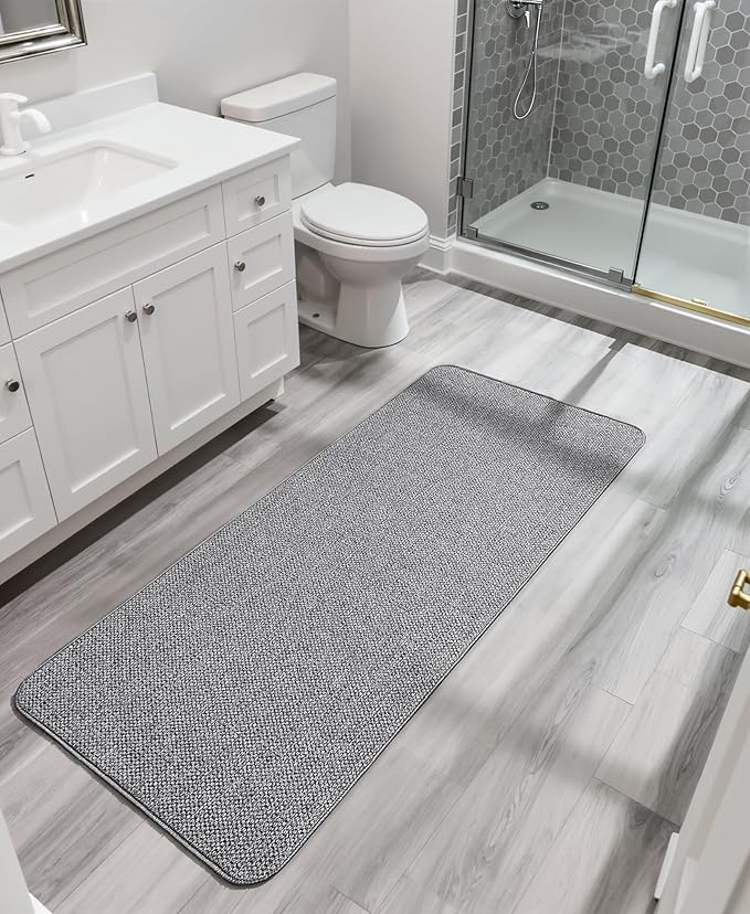 Bath Mat, Ultra Thin Bathroom Runner Rugs, Large Bath Mats - Image 7