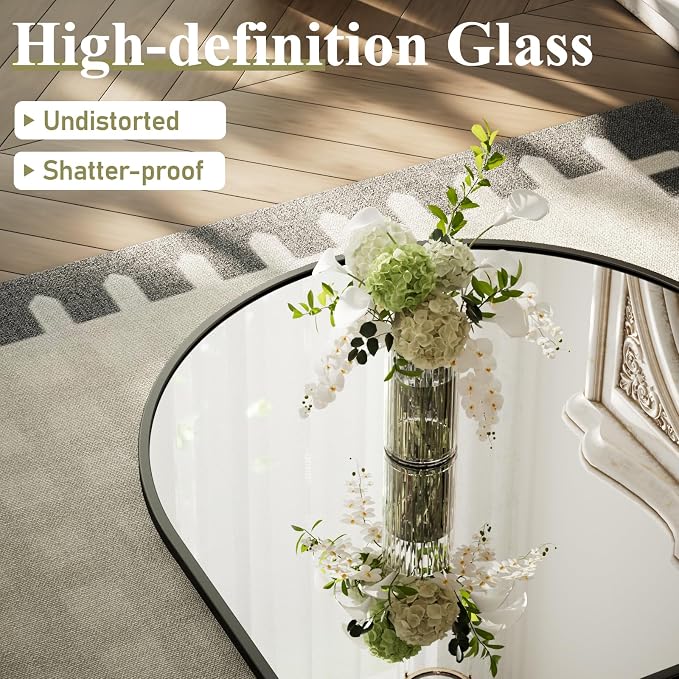 HARRITPURE 36"x48" Arched Bathroom Mirror - Image 3