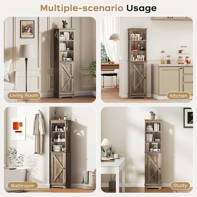 Narrow Bathroom Storage Cabinet - Image 6