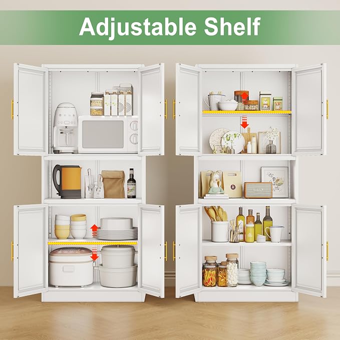 Pantry Cabinet 61" H Metal Kitchen Cabinet - Image 4