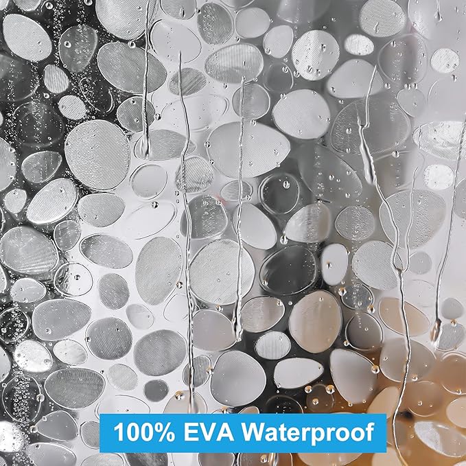 UFRIDAY Long Shower Curtain Liner 72 x 78 Inch, Thick EVA Waterproof Weighted - Image 2