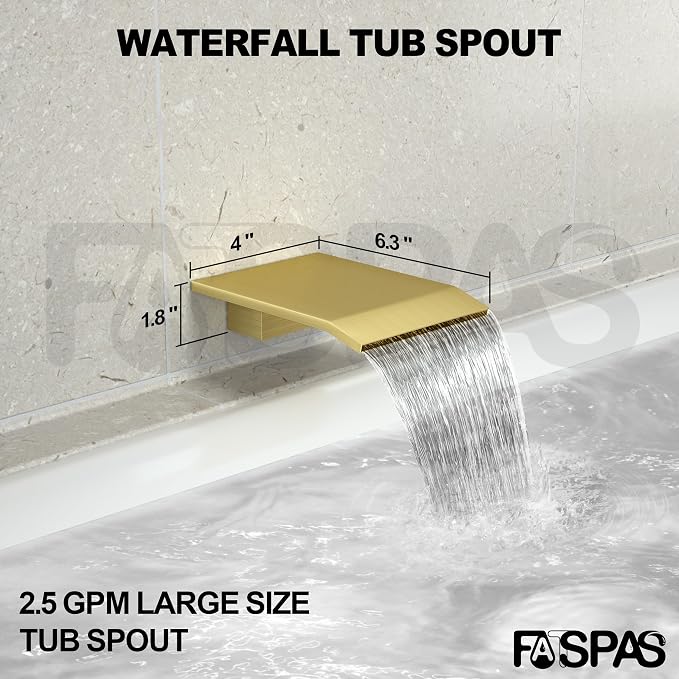 Shower System with Tub Spout, Shower Faucet Set with 12 Inch Rain Showerhead - Image 4