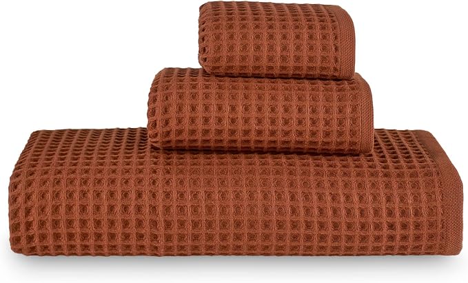 sea me at home Waffle Bath Sheet Set, 100% Turkish Cotton, Includes 1 Bath Sheet by seameathome